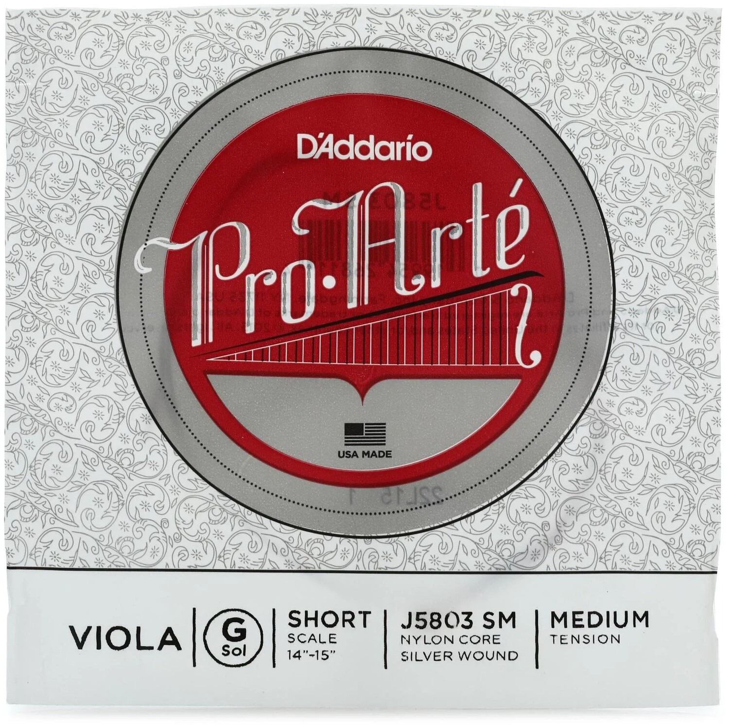 

D'Addario J5803 Pro-Arte Viola G Струна - короткая мензура, среднее натяжение