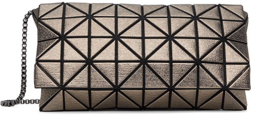 

Платиновая сумка-коробка цвета бронзы Bao Bao Issey Miyake, цвет Gunmetal