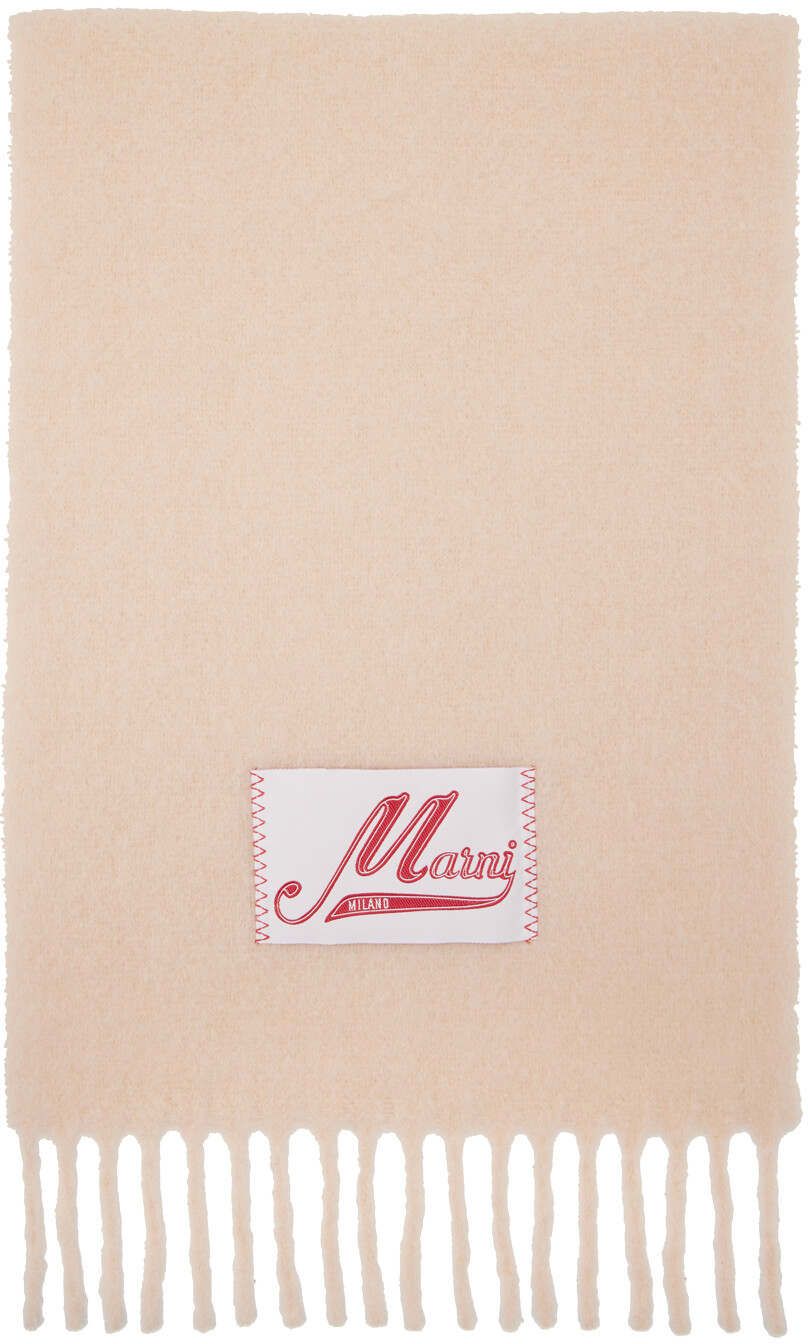 

Розовый шарф с бахромой Marni