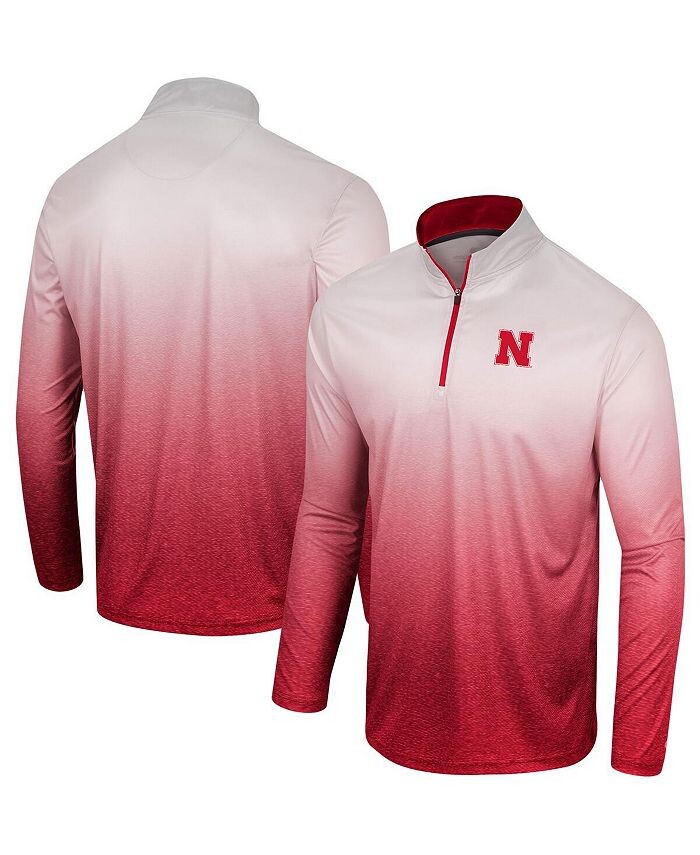 

Мужская ветровка с молнией на четверть, бело-алая Nebraska Huskers Laws of Physics Colosseum, белый