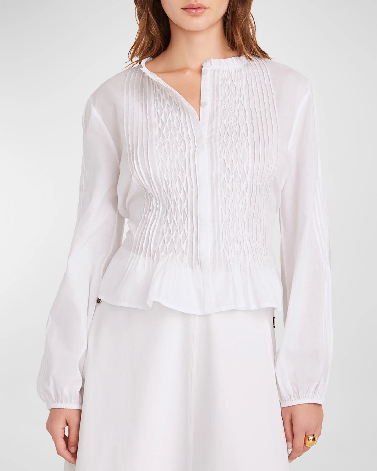 

Блузон с рукавами Bienne с защипами Merlette, цвет White