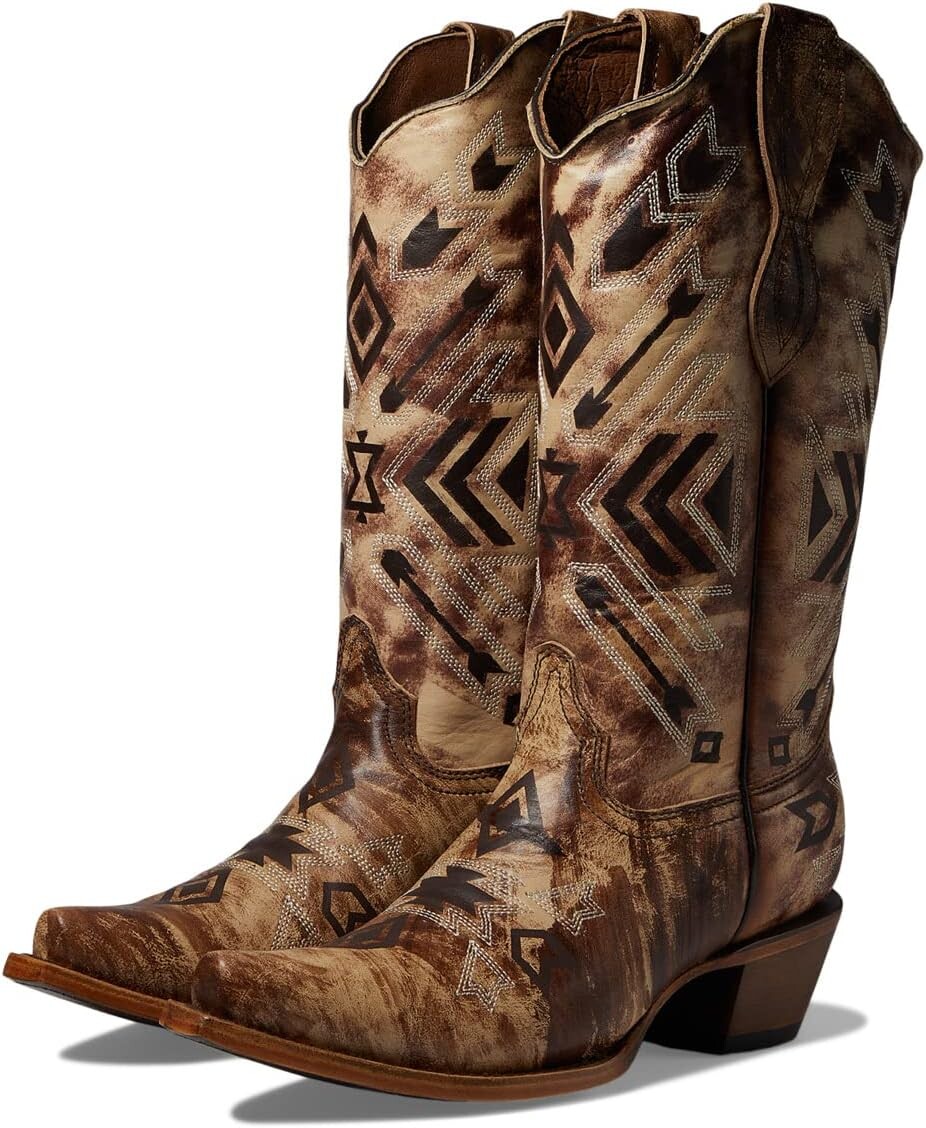 

Ковбойские сапоги L2086 Corral Boots, цвет Brown/Bone
