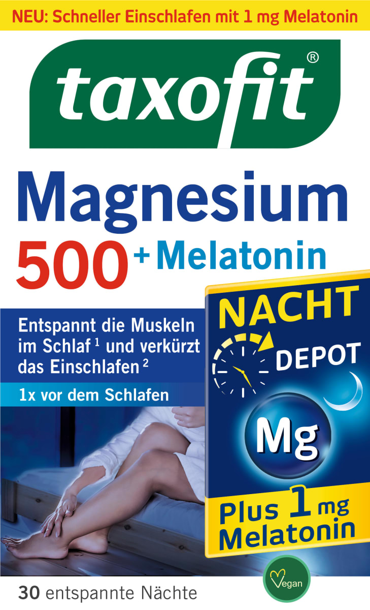 Магний Ночь 500 + Мелатонин таблетки 30 штук по 47,9 г taxofit
