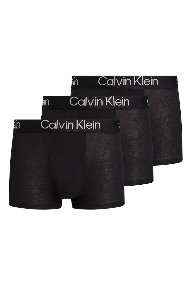 

Боксеры с логотипом на поясе - 3 пары Calvin Klein, черный