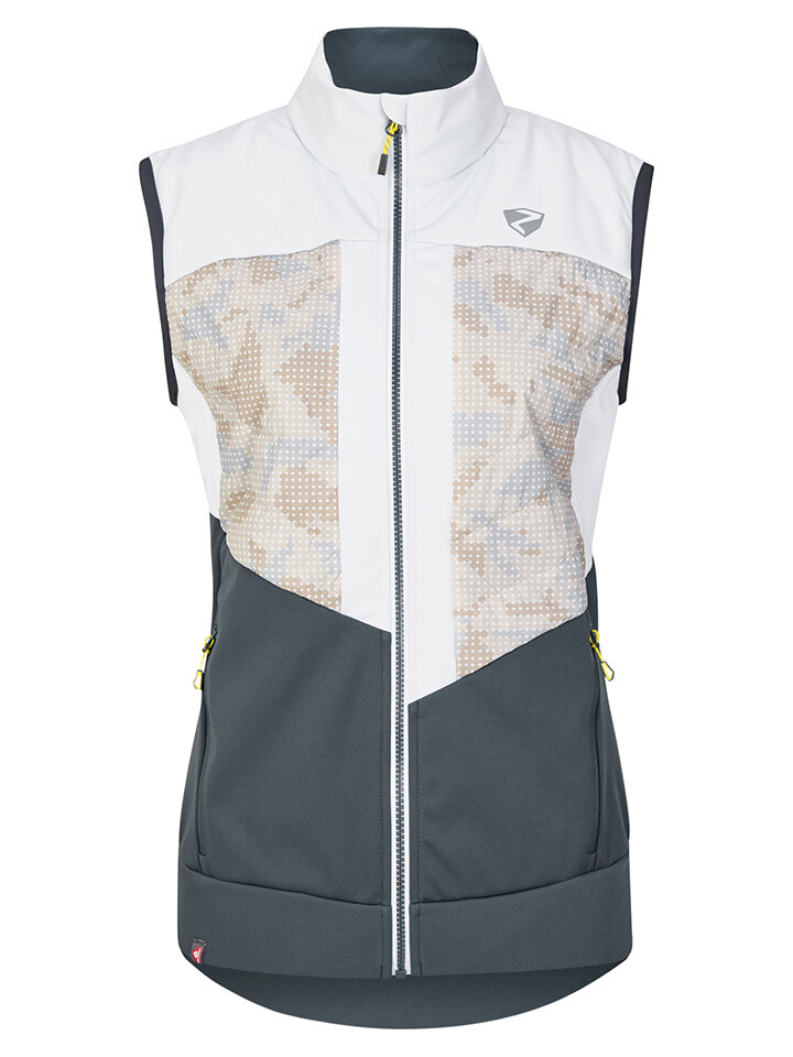 

Утепленный жилет Ziener Softshellweste Niya, цвет Grau/ Weiß/ Beige