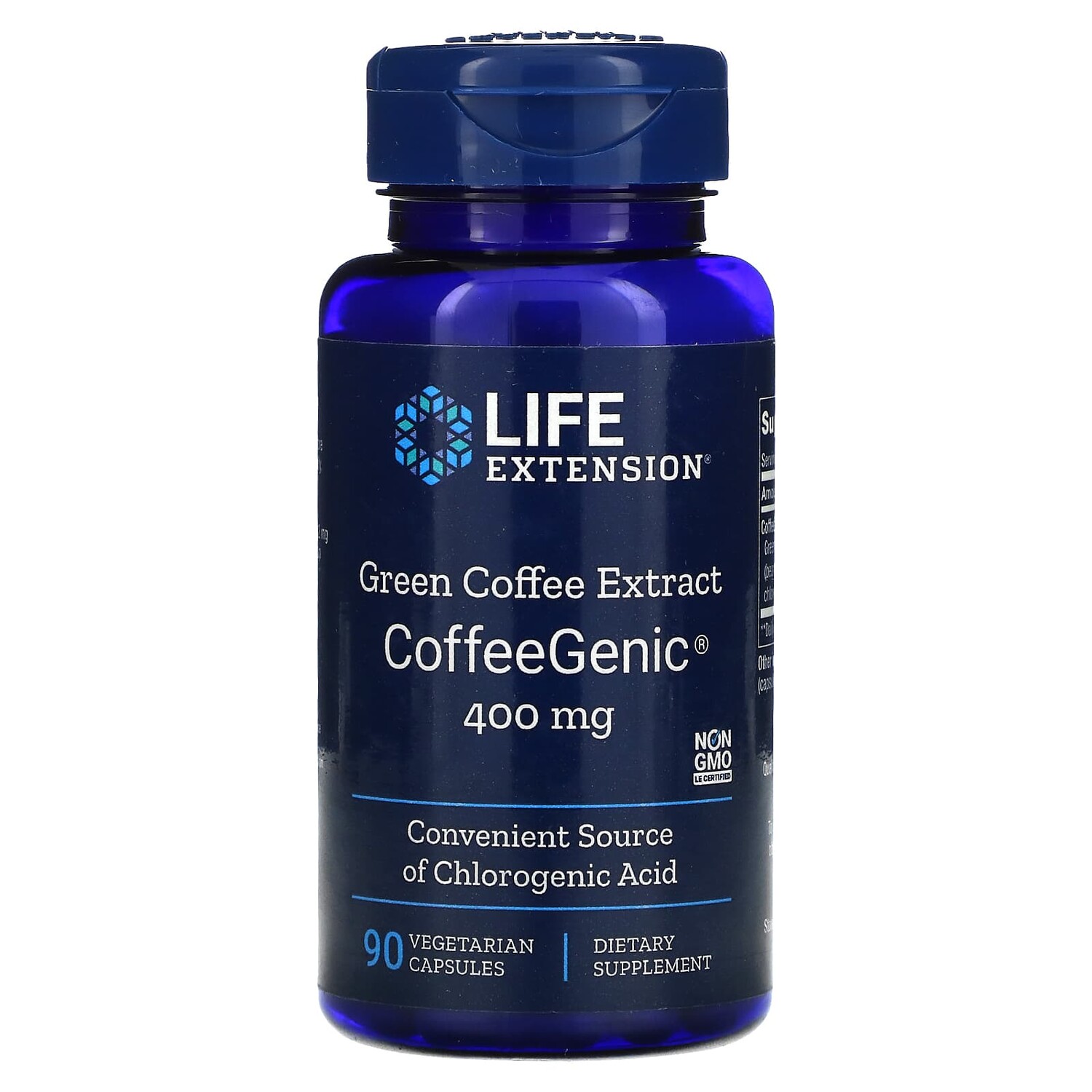 

CoffeeGenic, экстракт зеленого кофе 90 овощных капсул, Life Extension