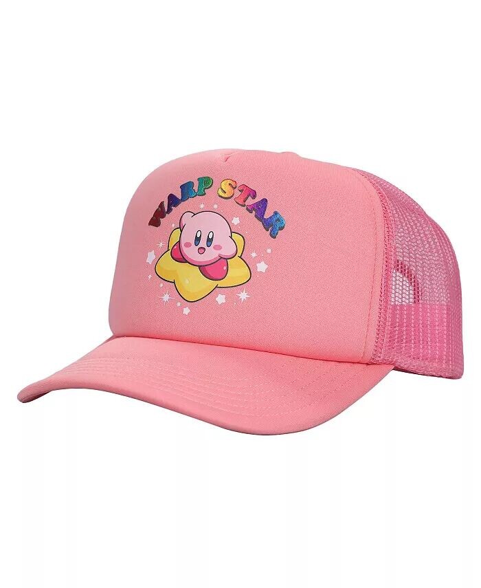 

Мужская розовая кепка дальнобойщика из пеноматериала Warp Star Kirby, розовый