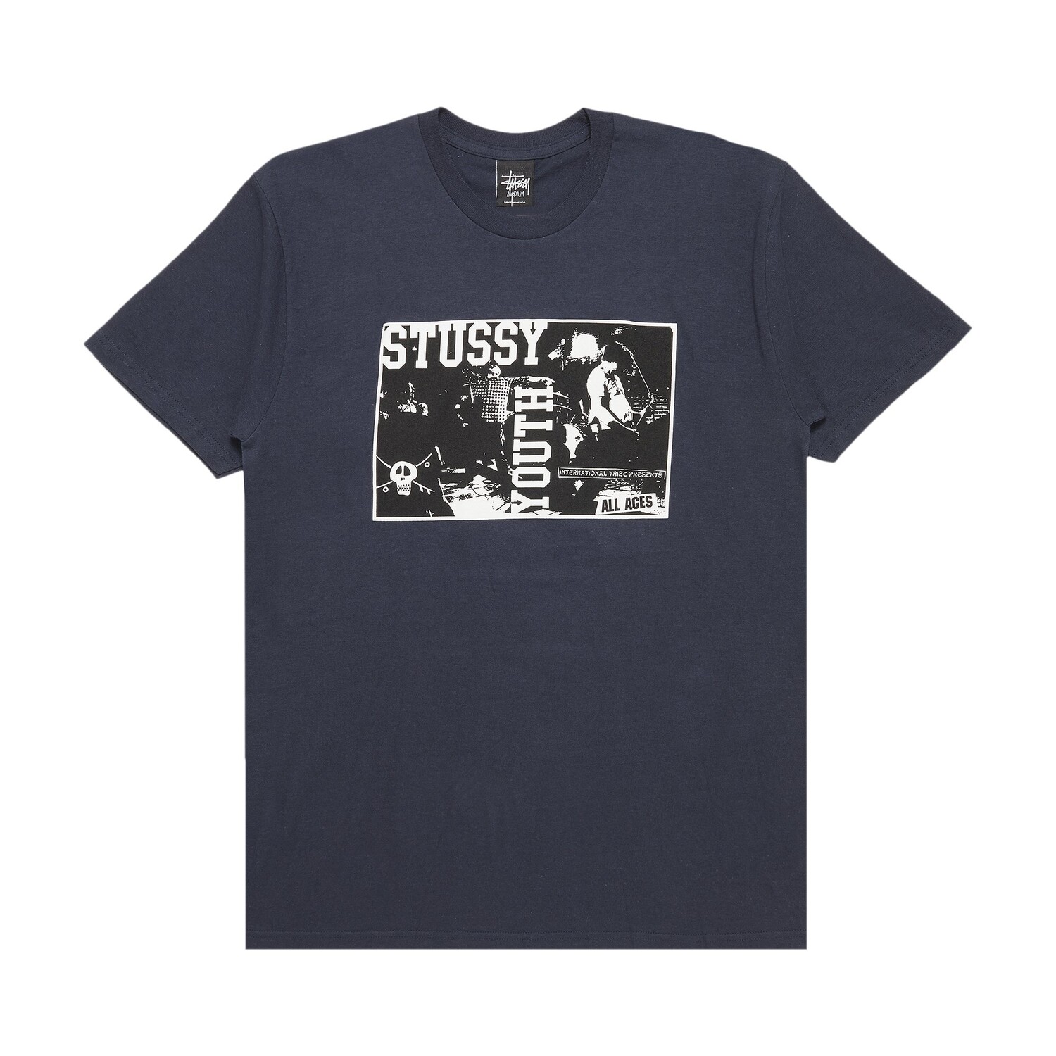 

Молодежная футболка Stussy темно-синего цвета, Синий