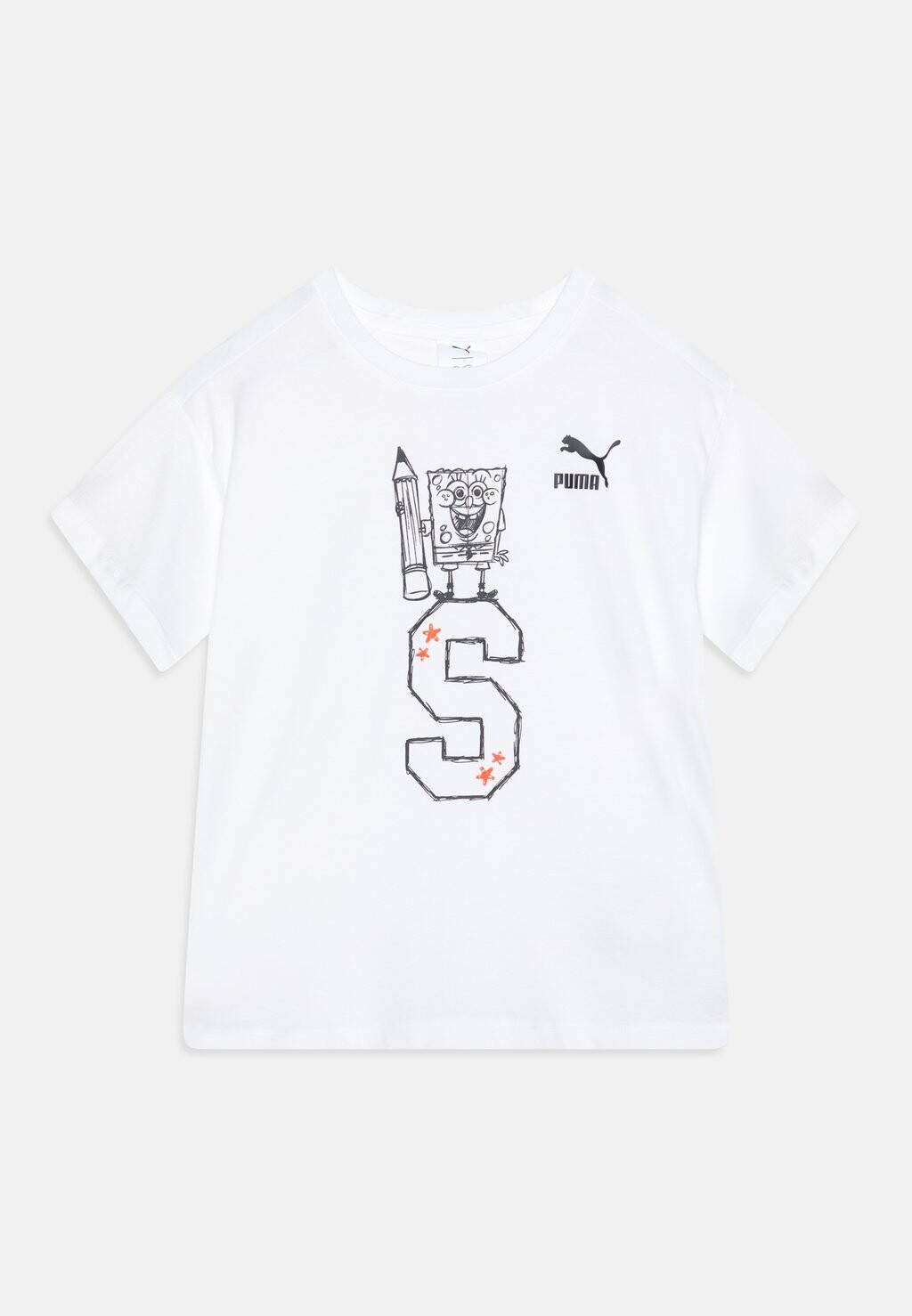

Футболка с принтом Spongebob Graphic Unisex Puma, белый