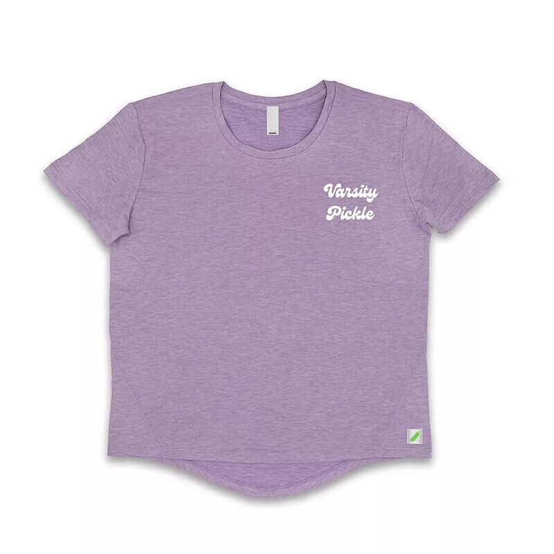 

Женская футболка Performance Tech Circle Varsity Pickle, светло-фиолетовый