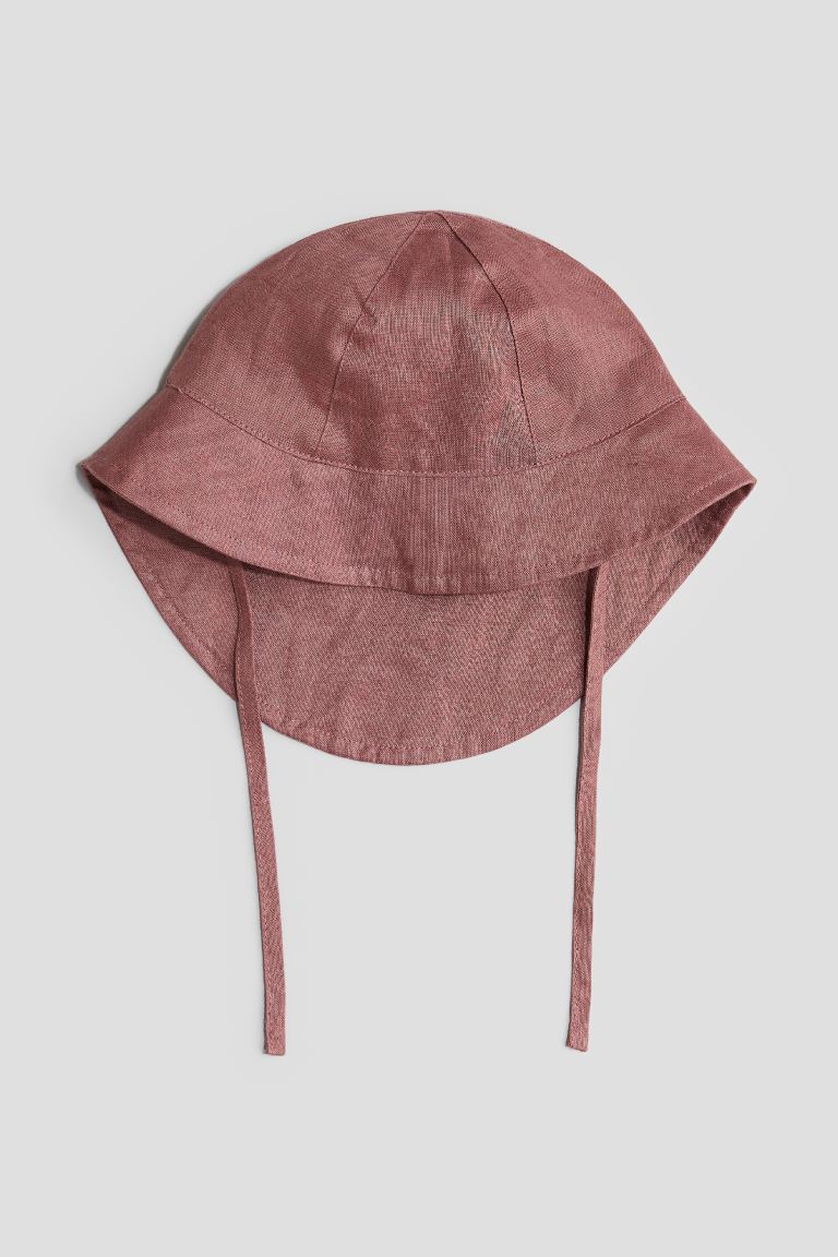 Льняная шляпа от солнца H&M, розовый