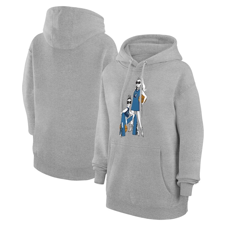 

Пуловер с капюшоном G-III 4Her by Carl Banks Minnesota Timberwolves, серый