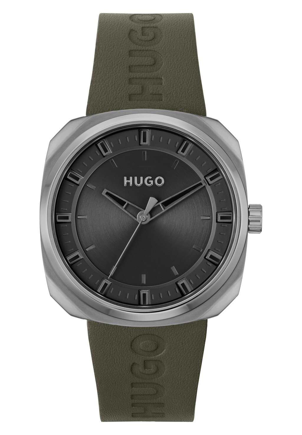 Часы Uhr Shrill HUGO, цвет olive herren uhr mode trend manner edelstahl luxus uhr automatische kalender uhr quarz uhr herren business casual uhr