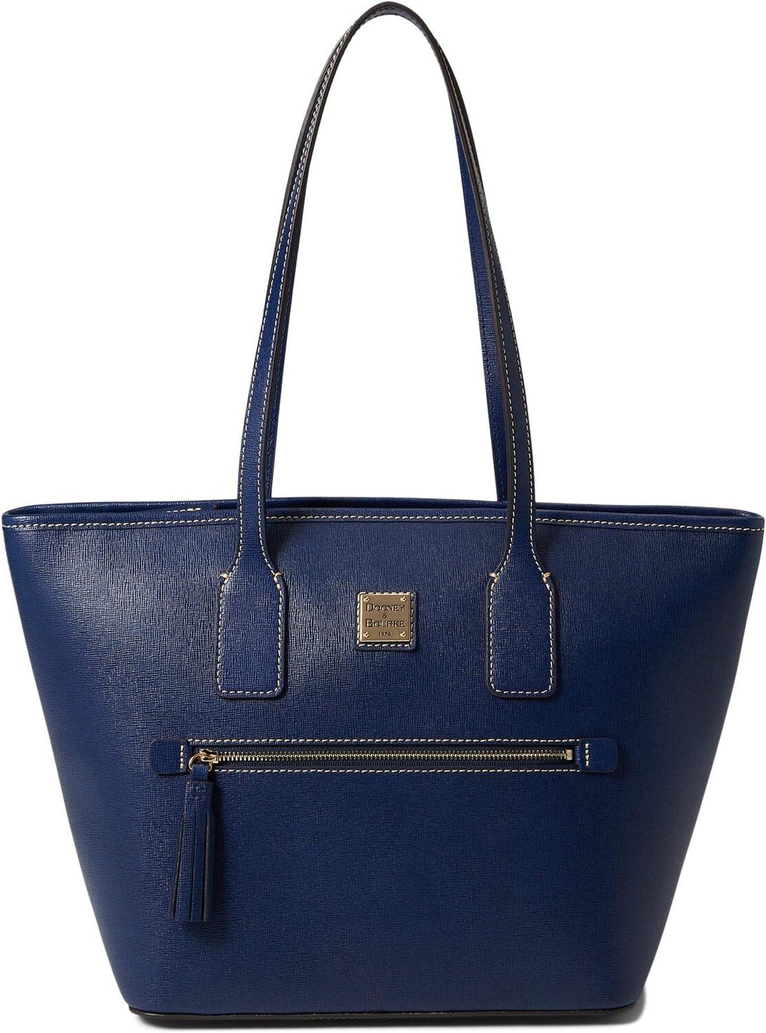 

Маленькая сумка-тоут из сафьяно Dooney & Bourke, цвет Marine