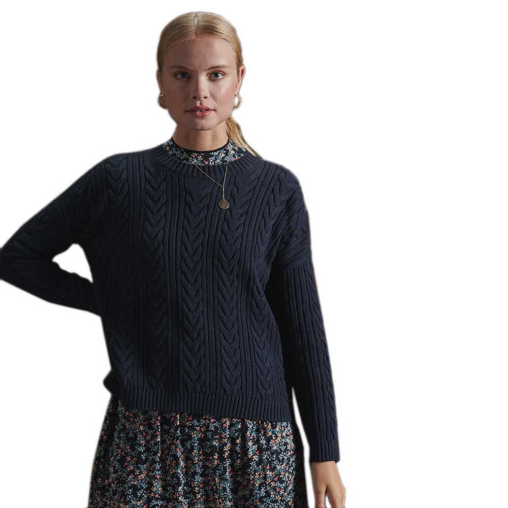 

Свитер Superdry Dropped Shoulder Cable Crew, синий