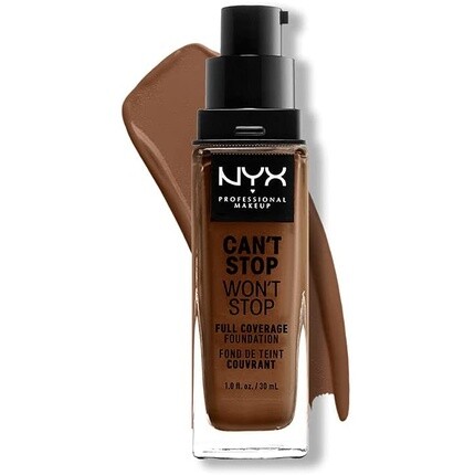 

Nyx Professional Makeup Can't Stop Won't Stop Тональный крем с полным покрытием, 30 мл