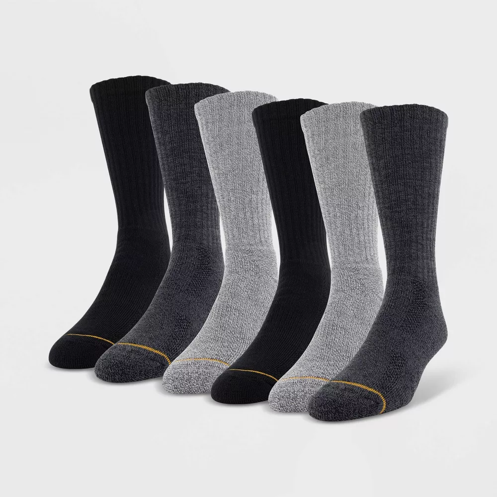

Носки мужские Signature Gold от GOLDTOE Repreve Modern Essential Crew, 6 пар Signature Gold by Goldtoe, цвет Gray