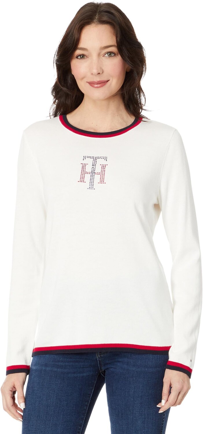 

Свитер с круглым вырезом Hot Fix Tommy Hilfiger, цвет Ivory Multi