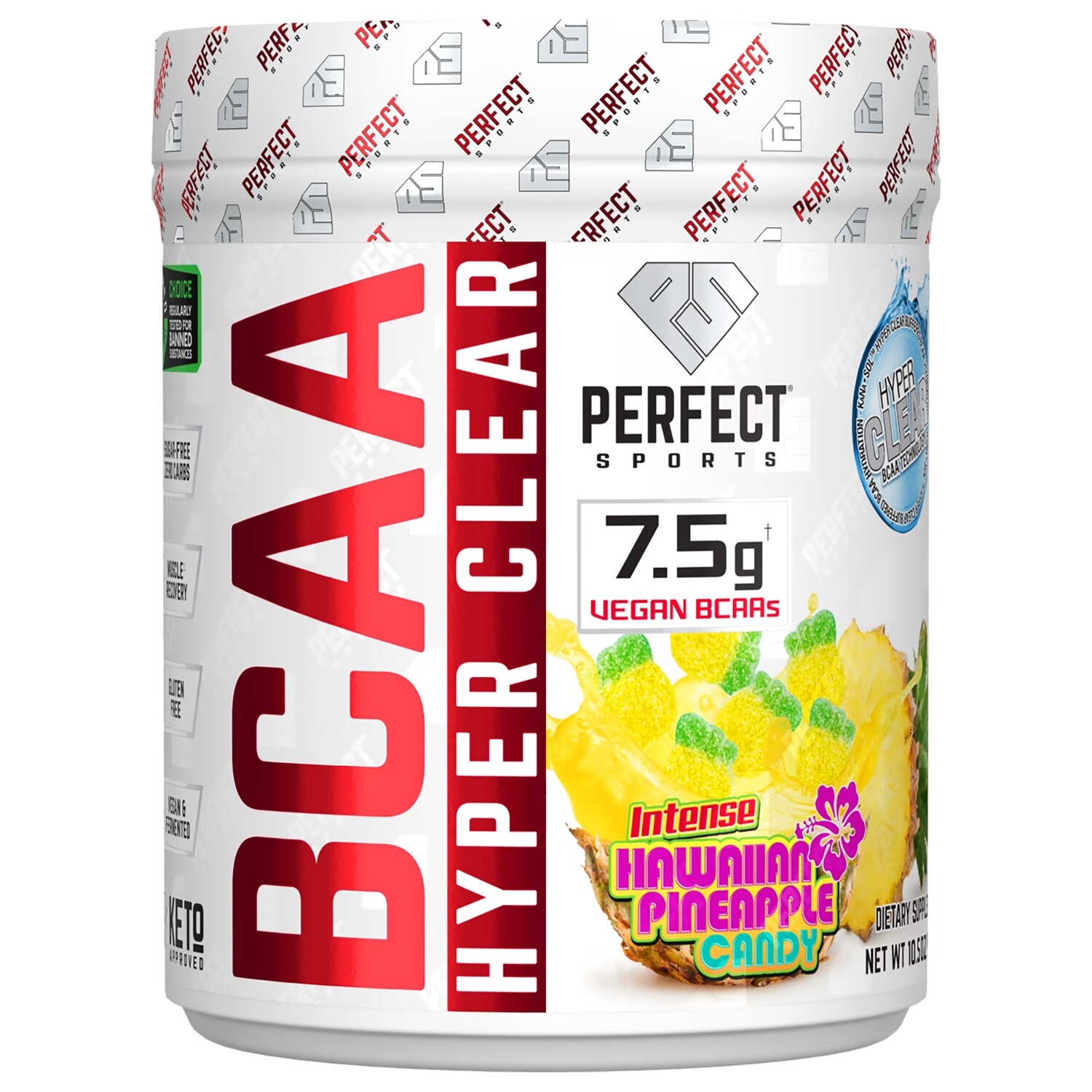 

Пищевая добавка Perfect Sports BCAA Hyper Clear, гавайские ананасовые конфеты