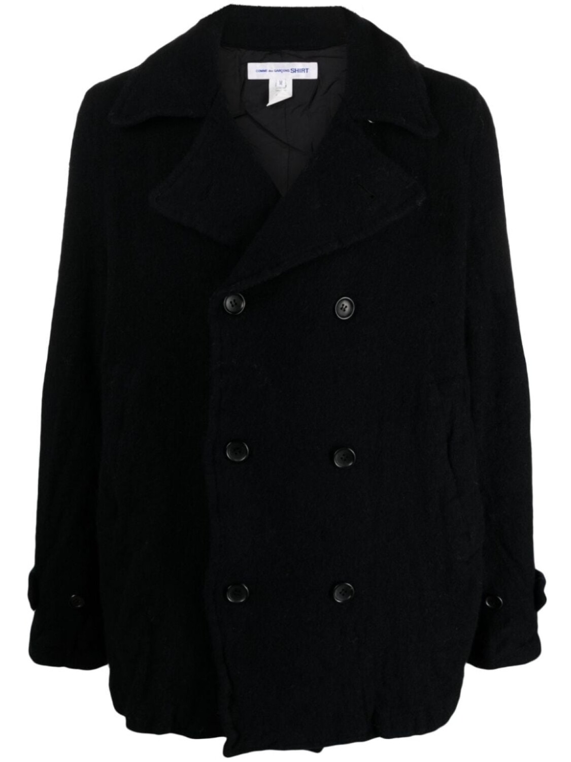 

Comme Des Garçons Shirt двубортное шерстяное пальто, синий