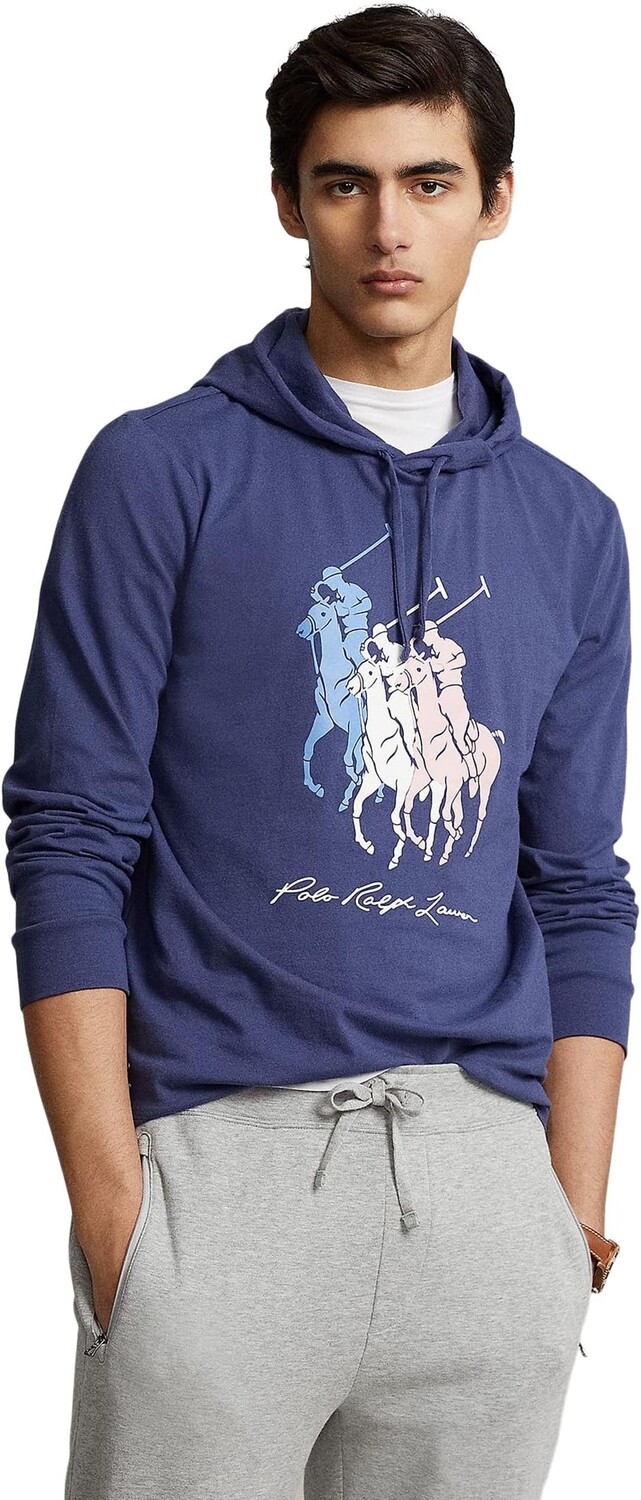 

Футболка с капюшоном из джерси Big Pony Polo Ralph Lauren, цвет Boathouse Navy