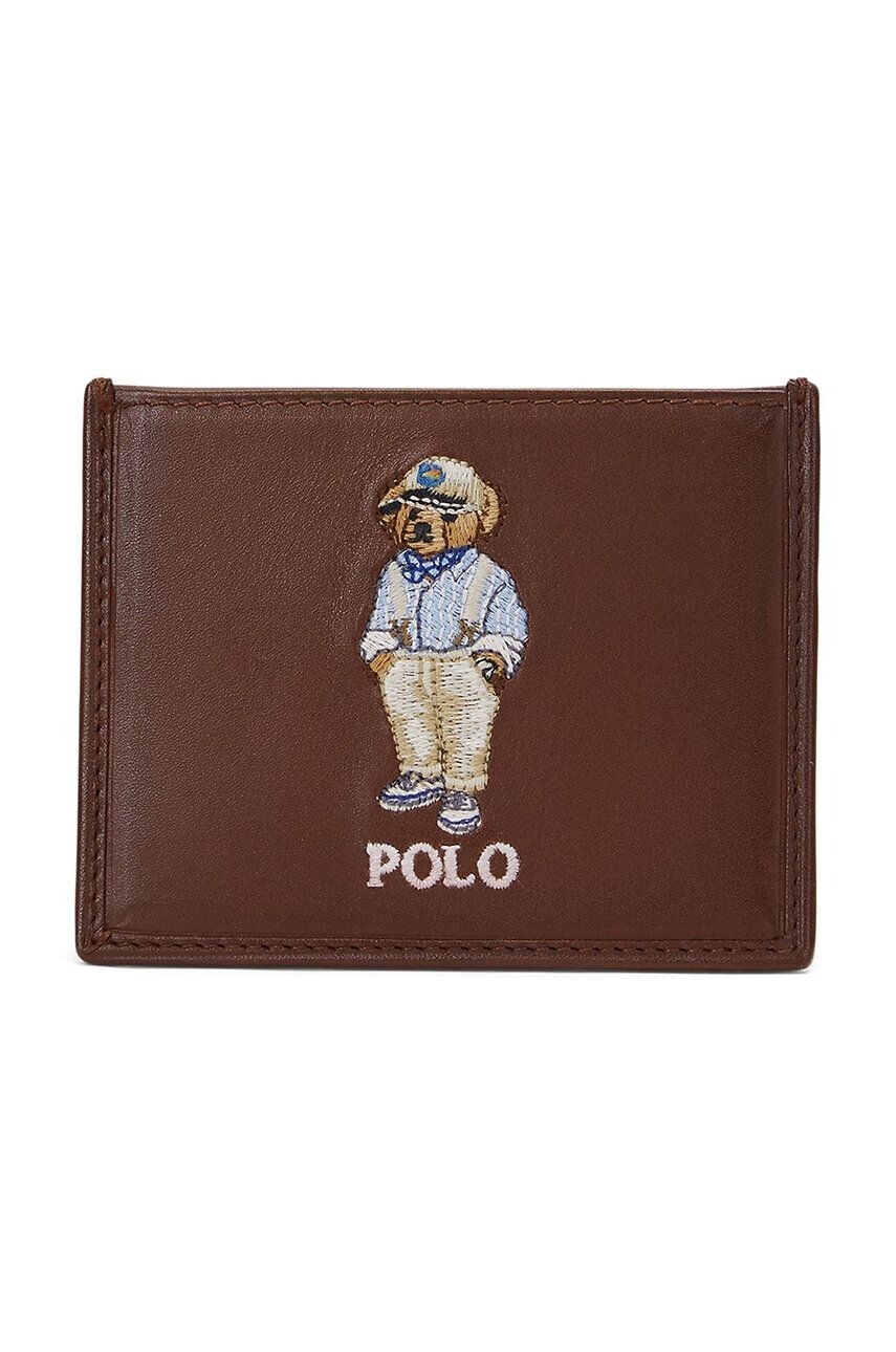 

Кожаный кошелек Polo Ralph Lauren, коричневый