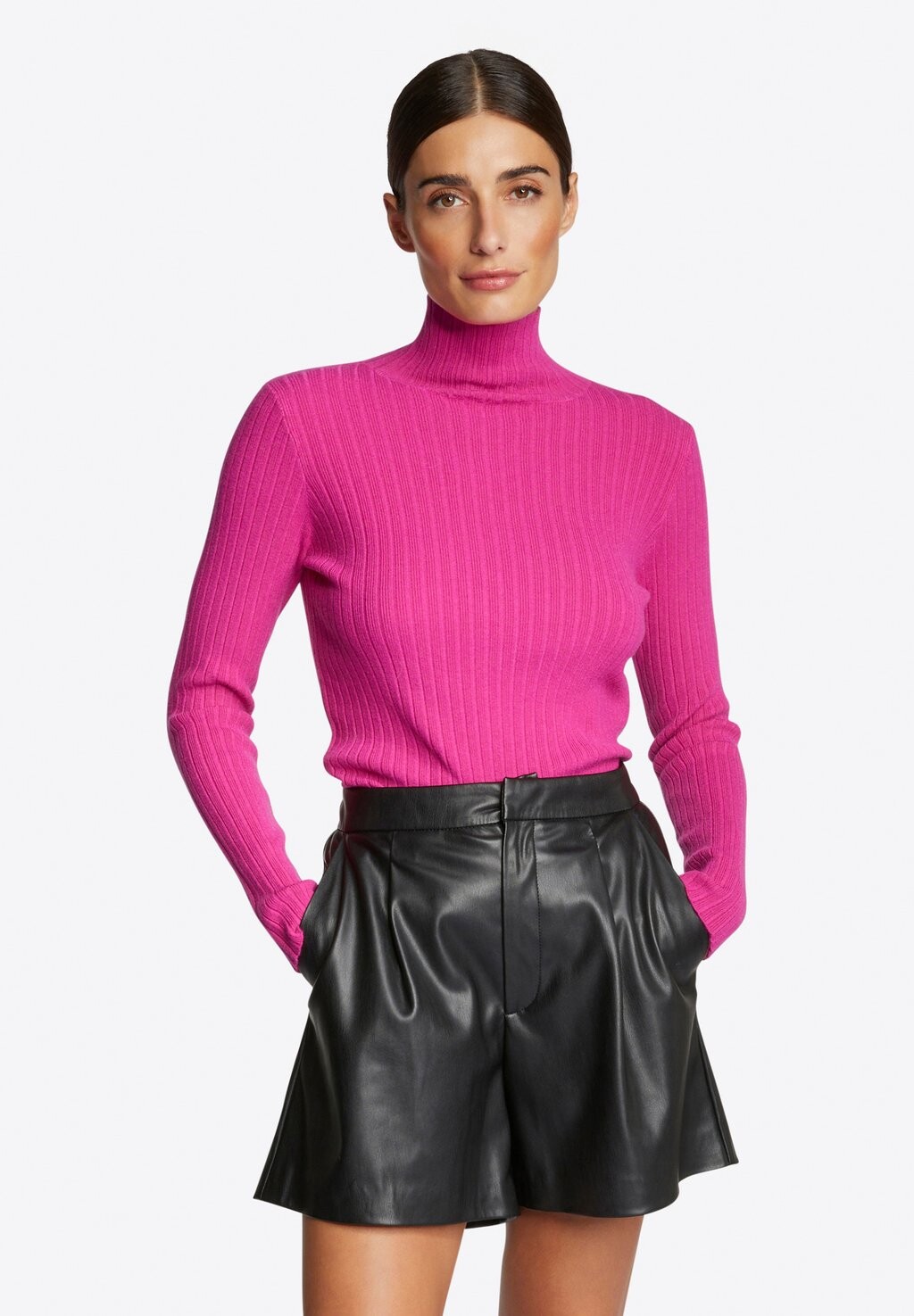 

Свитшот Rich & Royal DESIGN TURTLE-NECK DESIGN, цвет electric pink