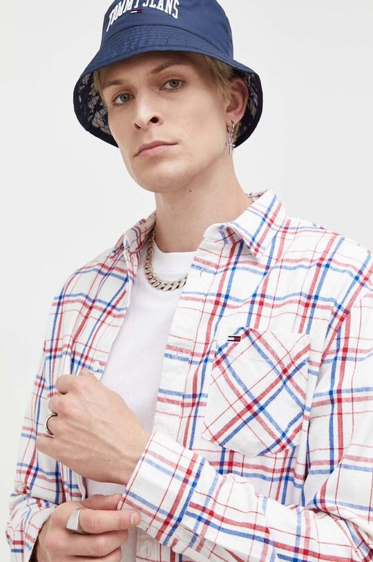 

Хлопковая рубашка Tommy Jeans, бежевый