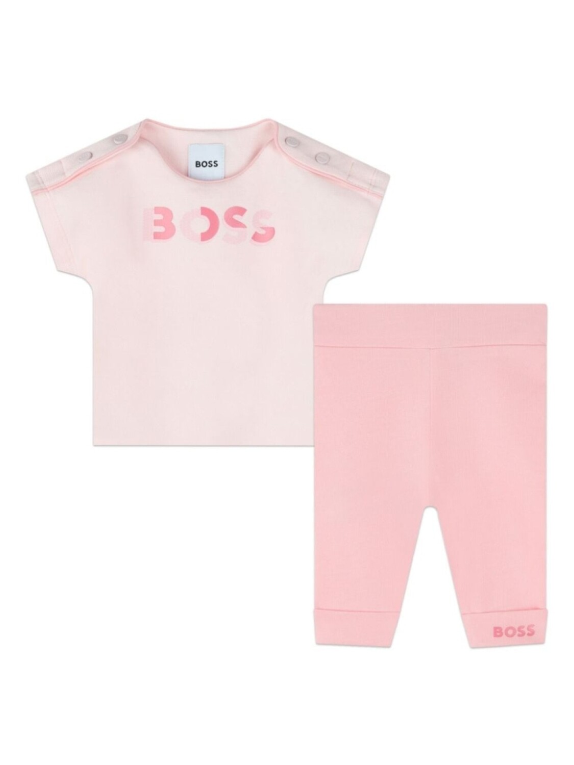 

BOSS Kidswear комплект из топа и легинсов с логотипом, розовый
