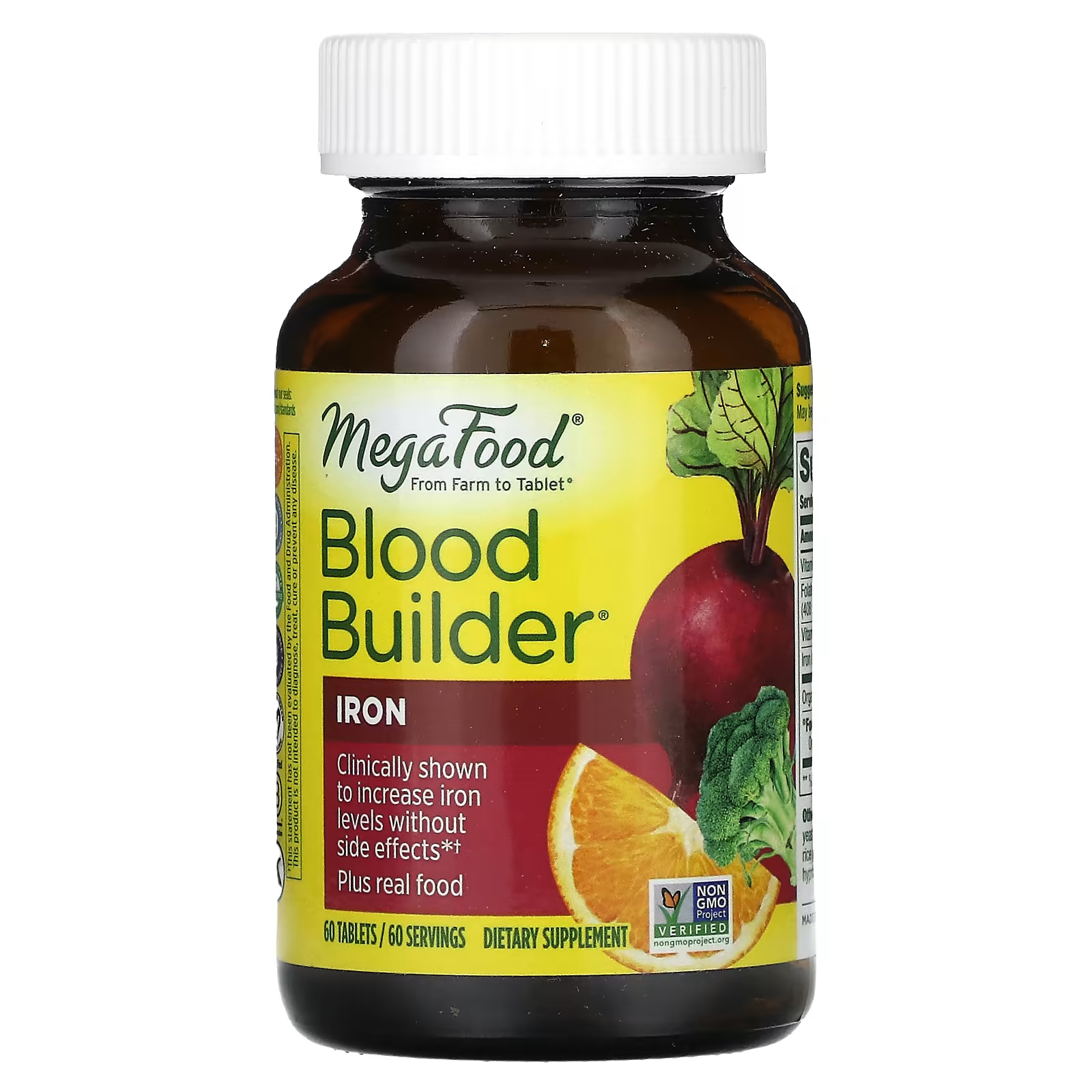Железо MegaFood Blood Builder Iron, 60 таблеток железо megafood blood builder iron 60 таблеток