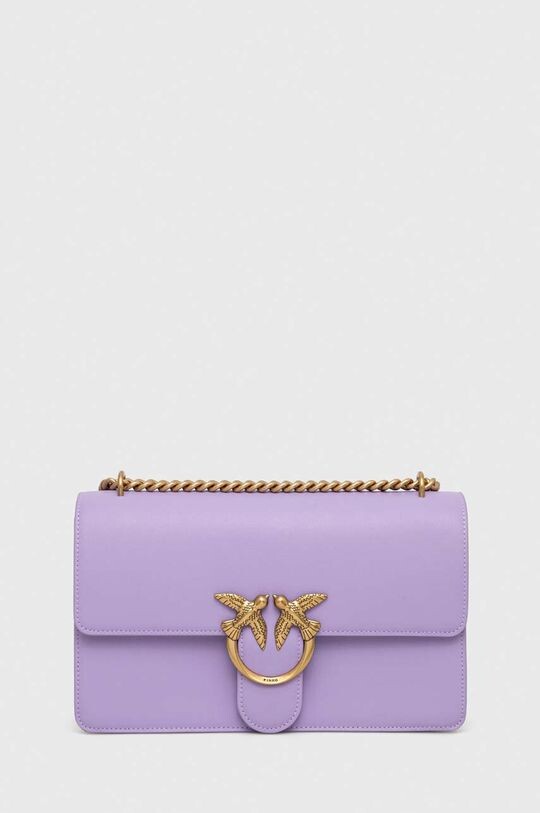 

Кожаная сумка Pinko, фиолетовый