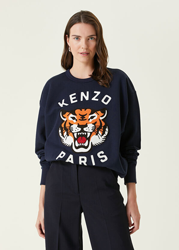 

Толстовка Tiger с круглым вырезом Kenzo, синий