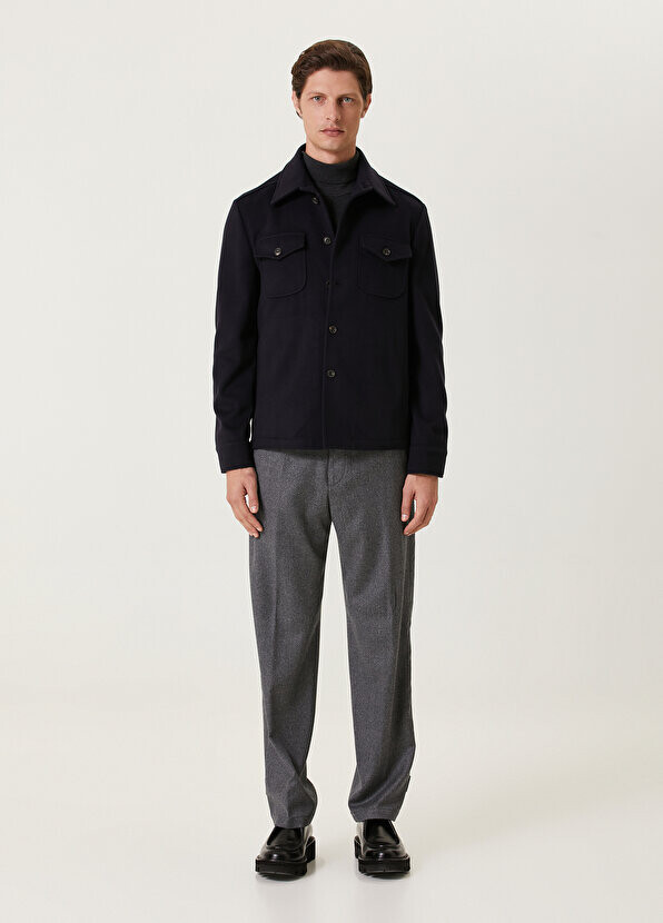

Антрацитовые шерстяные брюки Corneliani Circle, Черный