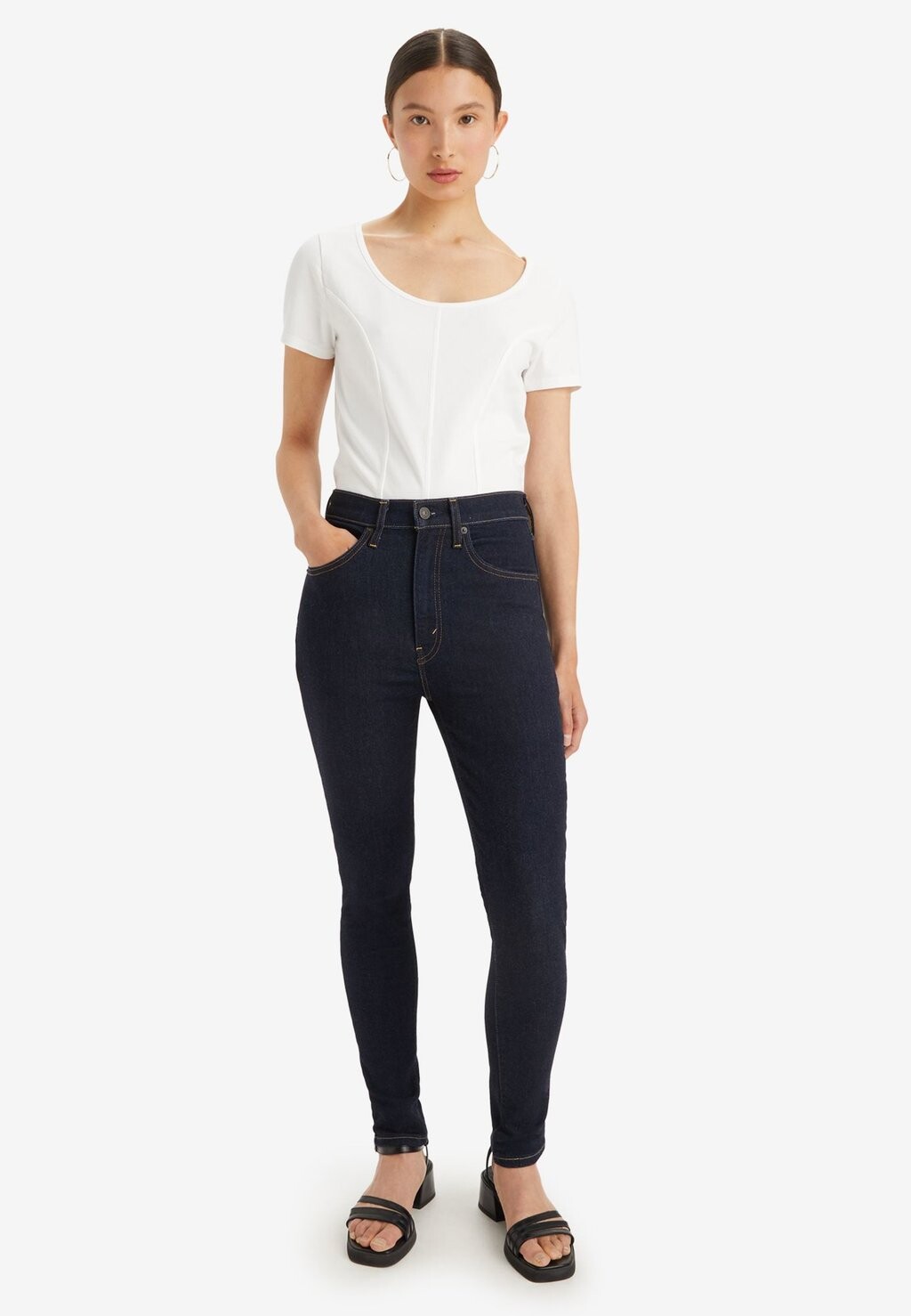

Джинсы Skinny Fit RETRO HIGH SKINNY Levi's, цвет blue wave rinse