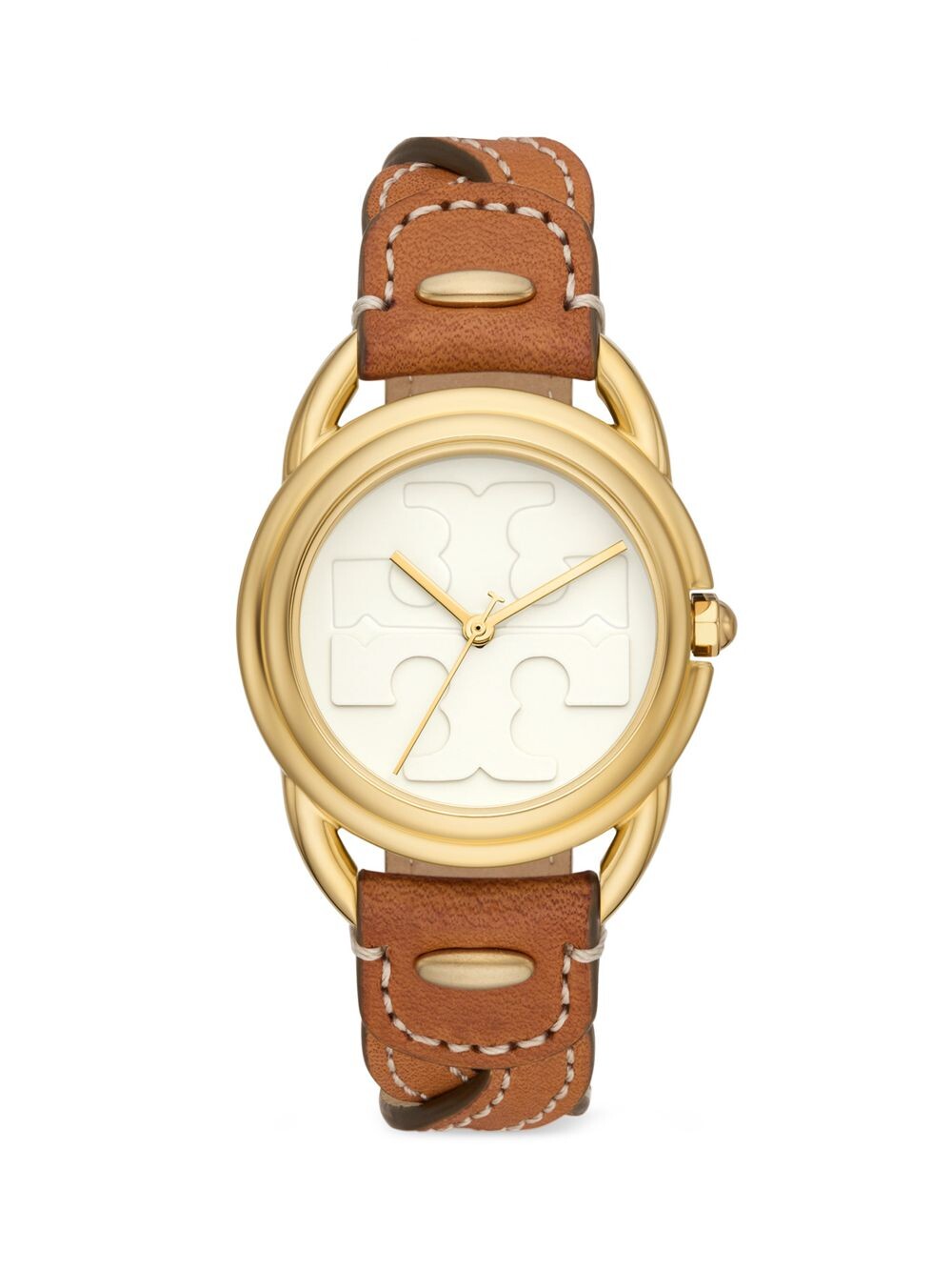 

Часы Miller Goldtone из нержавеющей стали и кожаного ремешка Tory Burch