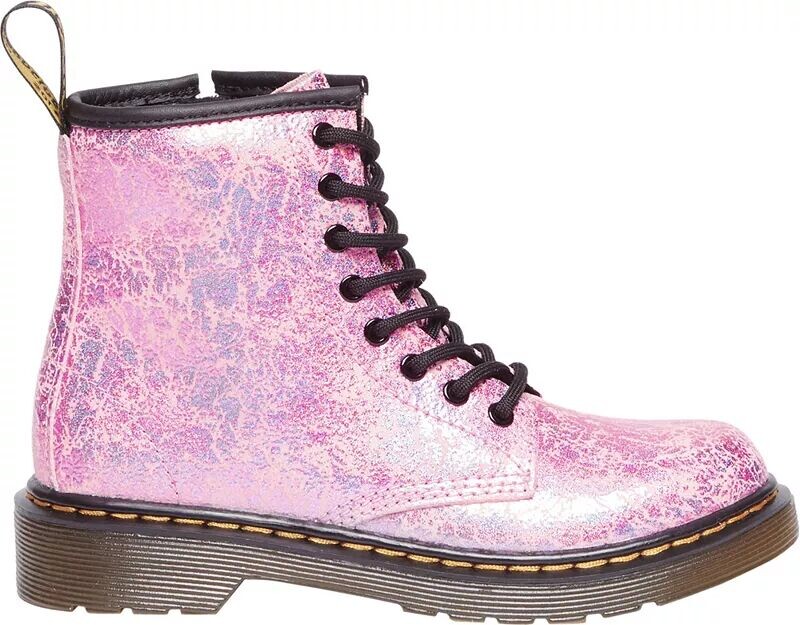 

Молодежные мятые ботинки Dr. Martens в стиле диско, розовый