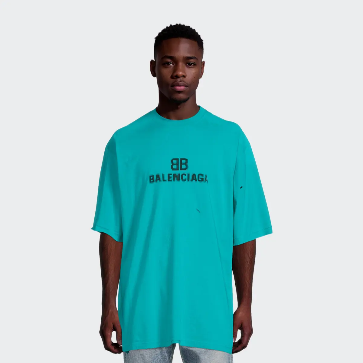 

Футболка Balenciaga FW21 BB Pixel, синий