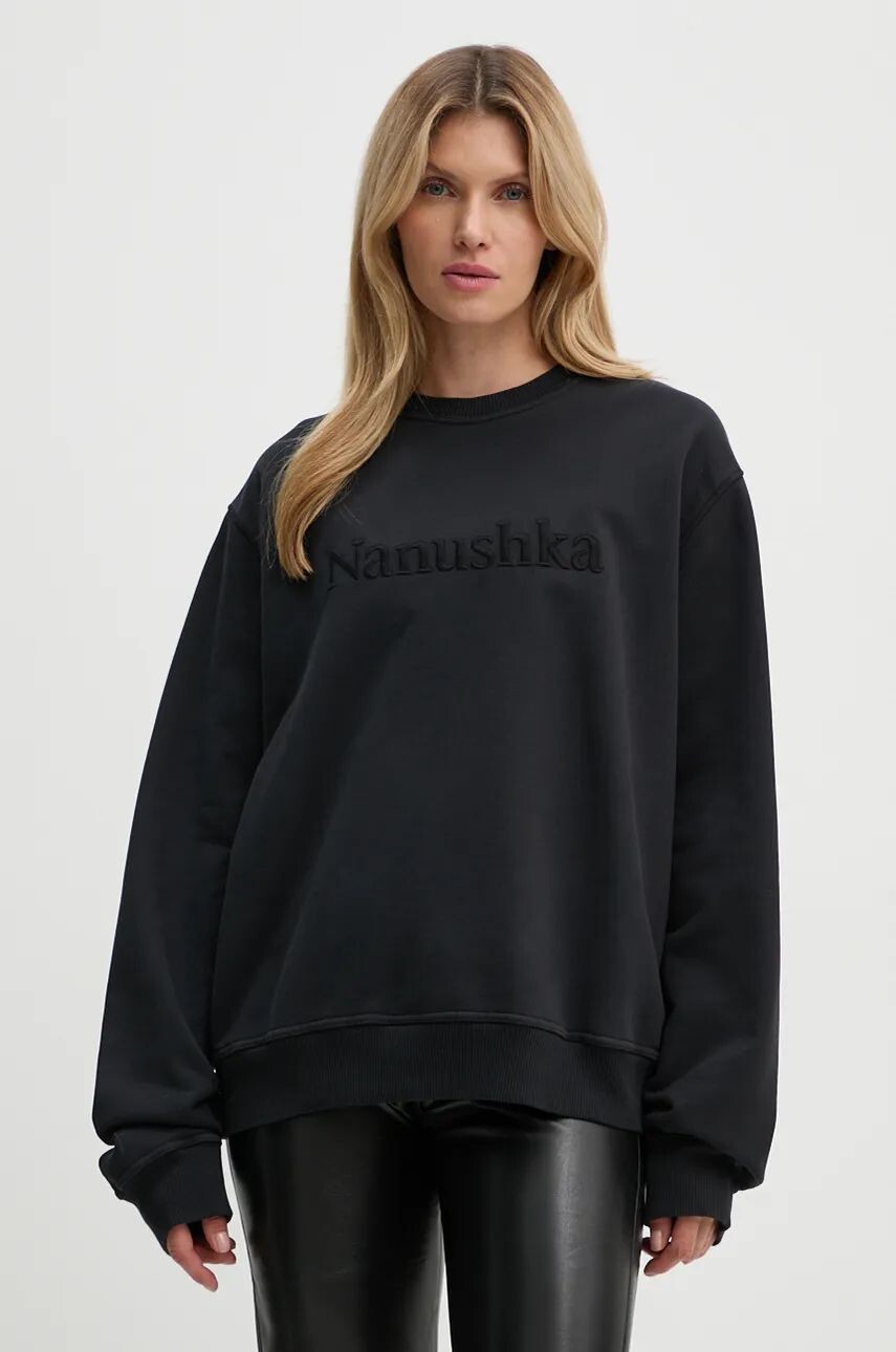 

Хлопковая толстовка Nanushka REMY, черный