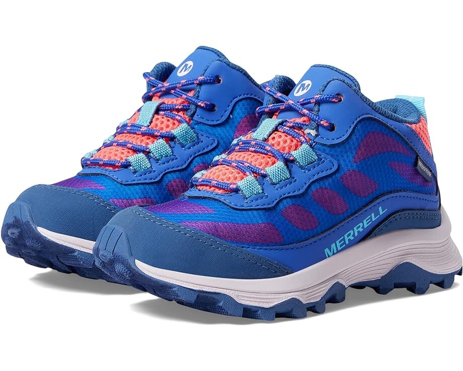 

Кроссовки Merrell Moab Speed Mid Waterproof, цвет Blue/Berry/Turquoise