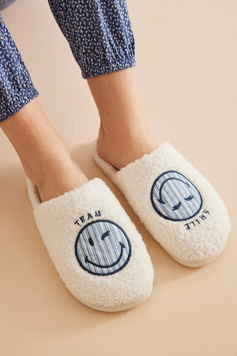 

Домашние тапочки SmileyWorld из овчины Women'secret, белый