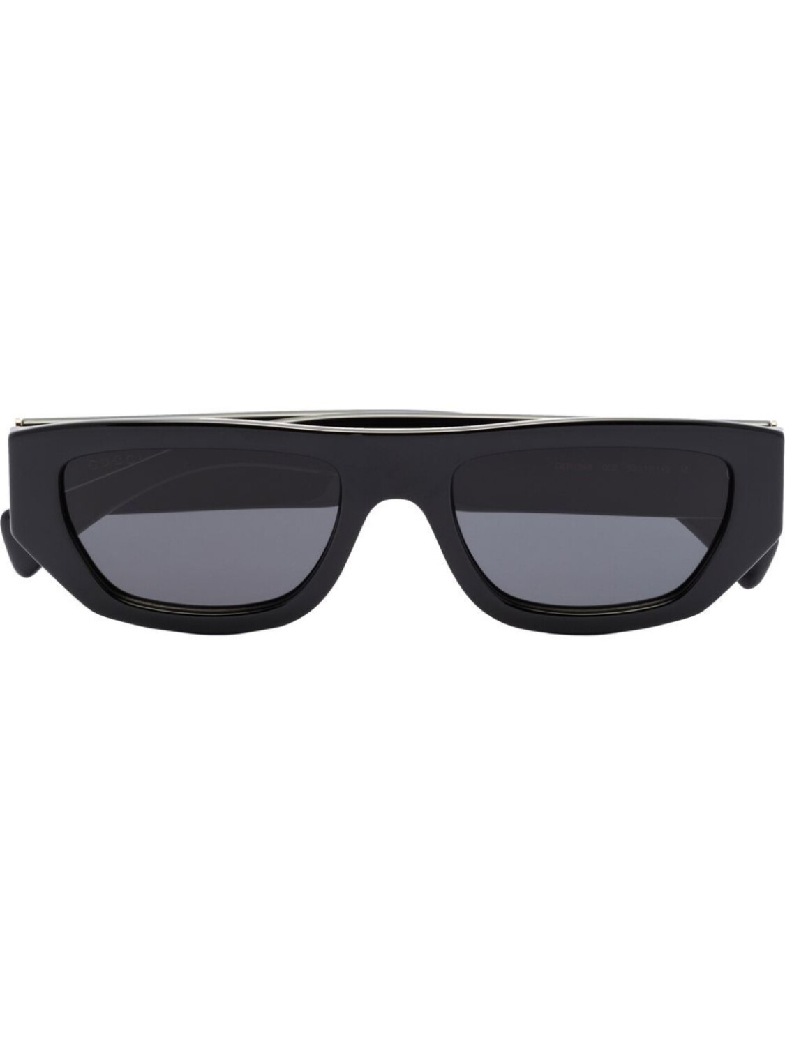 

Gucci Eyewear солнцезащитные очки в прямоугольной оправе, черный