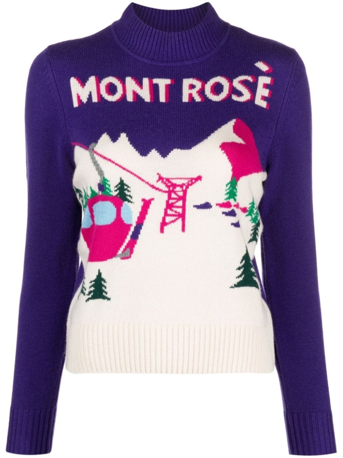 

MC2 Saint Barth джемпер Mont Rosè вязки интарсия, фиолетовый