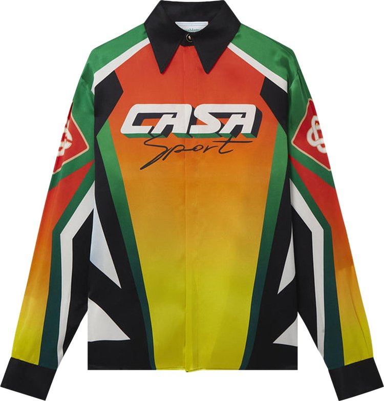 цена Рубашка Casablanca Classic Collar Long-Sleeve 'Casa Moto Sport', разноцветный