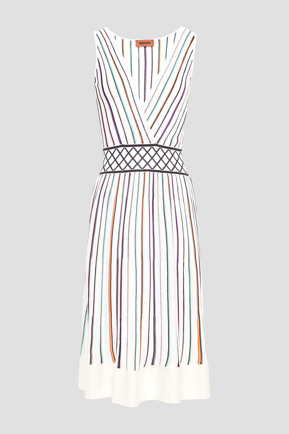 

Полосатое платье крючком MISSONI, белый