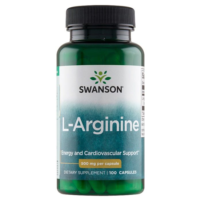 цена L-аргинин в капсулах Swanson L-Arginina 500 mg, 100 шт