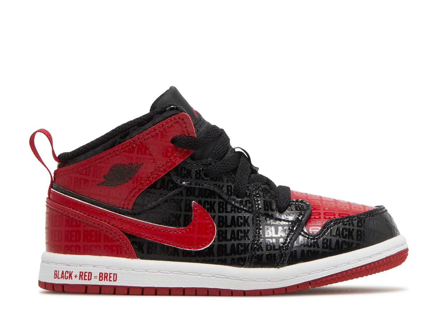 

Кроссовки Air Jordan Air Jordan 1 Mid Ss Td 'Black + Red = Bred', черный