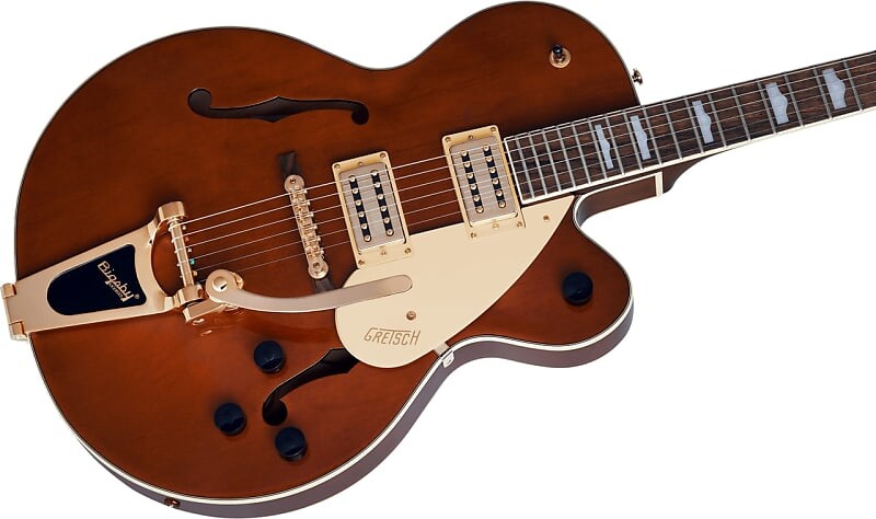 

Электрогитара Gretsch G2410TG Streamliner Hollow Body Single-Cut Guitar w Bigsby & Gold Hardware, Barrel Stain