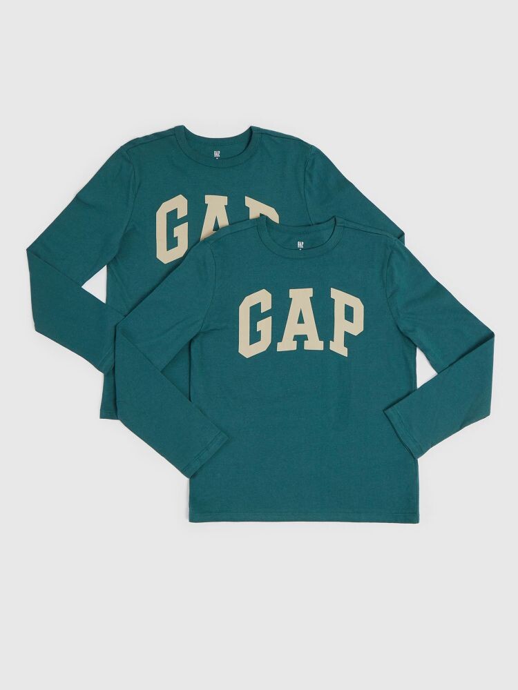 

Детские футболки с логотипом, 2 шт. Gap, зеленый