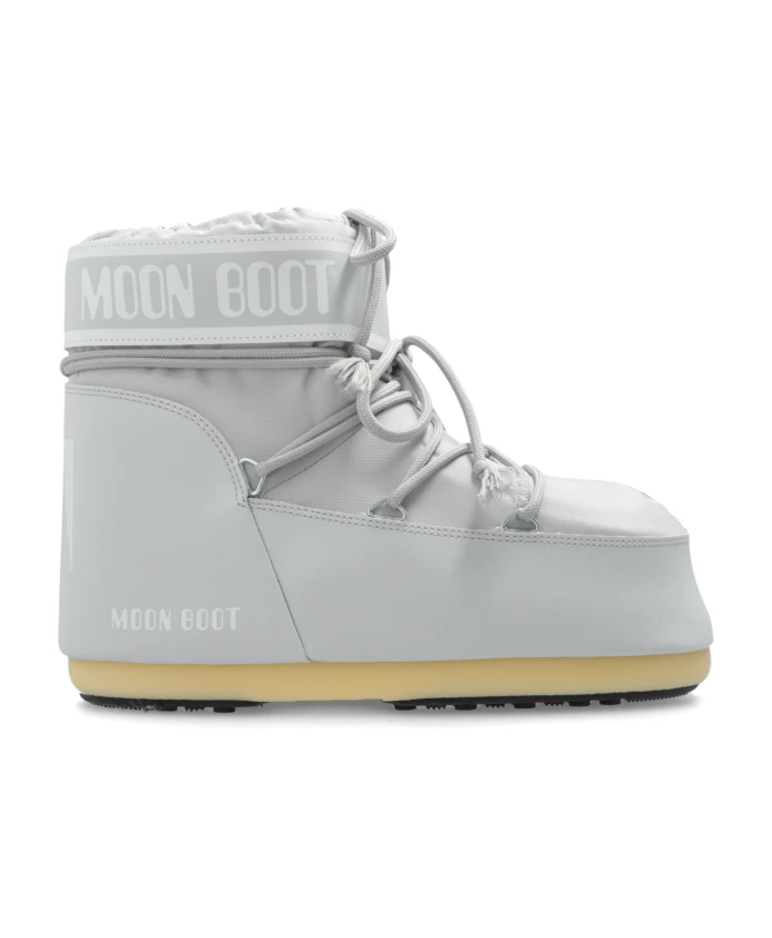 

Зимние сапоги из нейлона с низким логотипом Moon Boot, серый