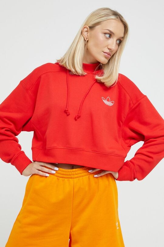 

Хлопковая толстовка adidas Originals, красный